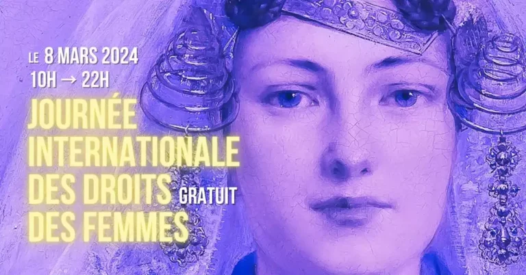 sortir à Lille ce week-end. affiche de l'événement organisé par le palais des Beaux-Arts de Lille, à l'occasion de la journée internationale des droits des femmes