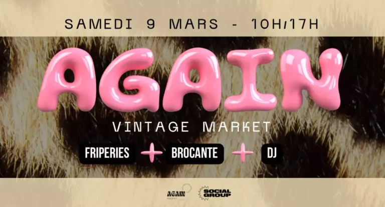 affiche du Vintage Market au Cartel de Lille