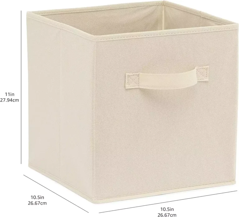 Panier de rangement en tissu beige