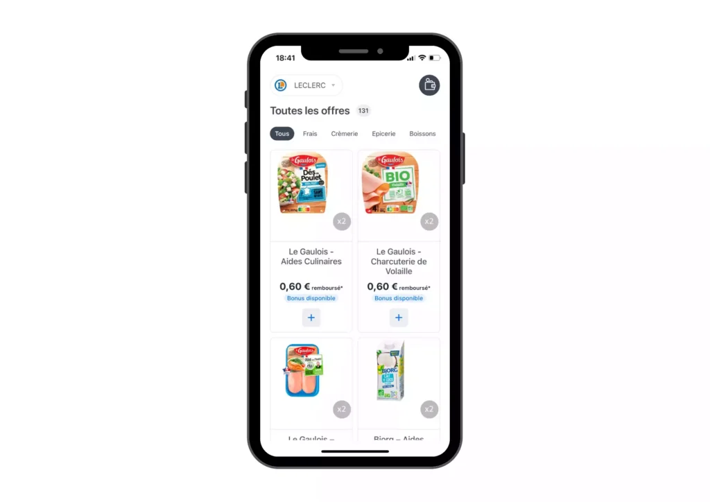 aperçu de l'application mobile Coupon Network, bons de réduction sur mobile