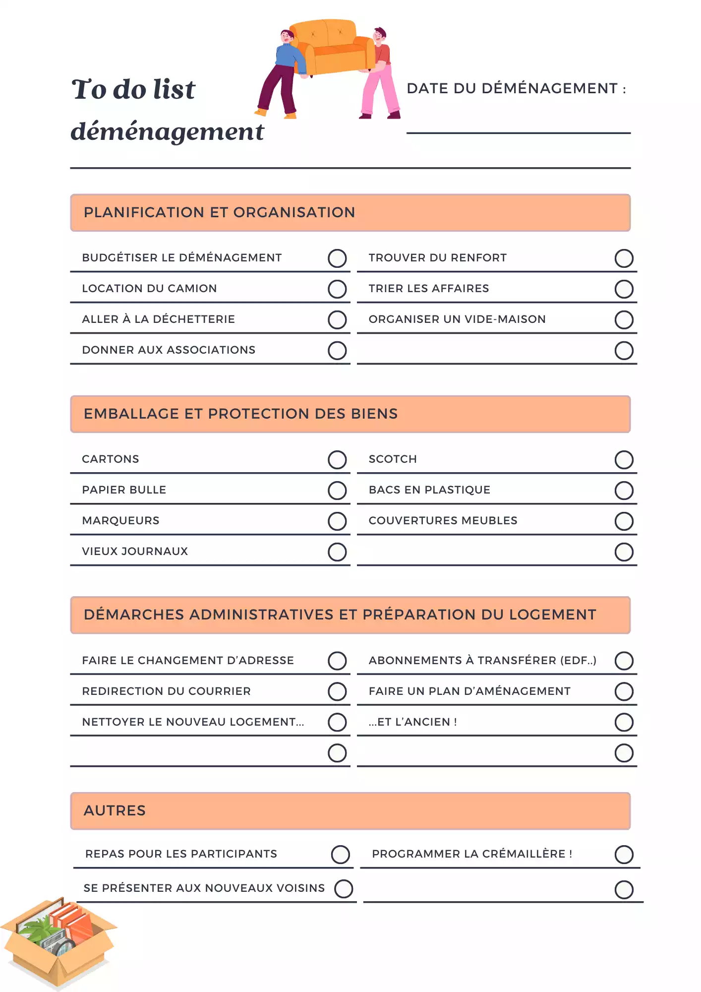 Pr parer Un D m nagement La To Do List Pour Ne Rien Oublier Les 