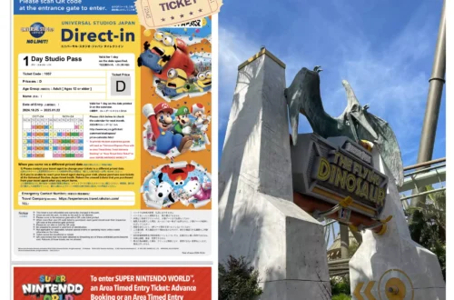 Ticket Universal Studios Osaka Japon, et entrée de l'attraction Flying Dinosaur